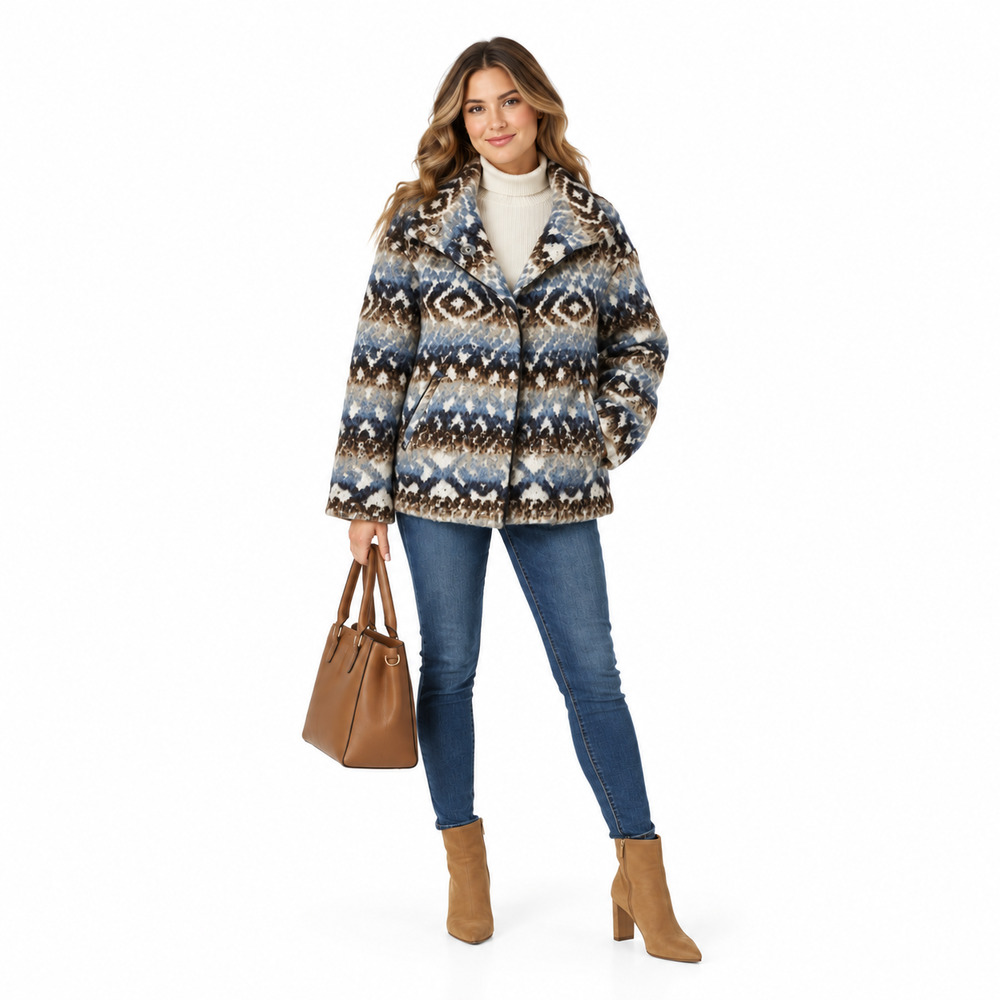 Fifteen Twenty Women's Jacket Medium Boho Southwestern Outdoor Cozy Fall Coat
